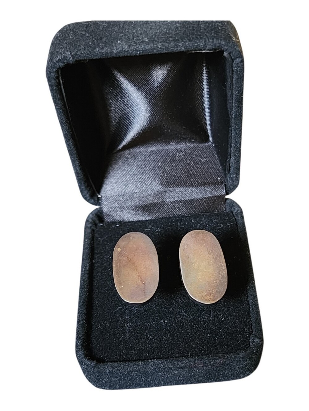 Vintage Taxco Sterling Silver Solid Oval Cufflinks Signed 7.6 Grams